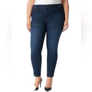 Jessica Simpson Mid-Rise Skinny Jeans Jeans, Dark Wash, Women’s 26W Short